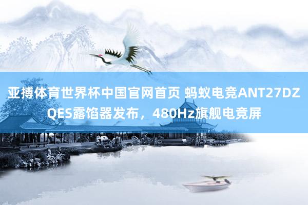 亚搏体育世界杯中国官网首页 蚂蚁电竞ANT27DZQES露馅器发布，480Hz旗舰电竞屏