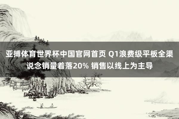 亚搏体育世界杯中国官网首页 Q1浪费级平板全渠说念销量着落20% 销售以线上为主导