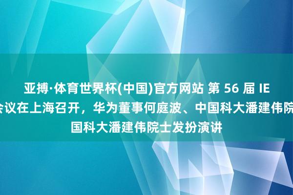 亚搏·体育世界杯(中国)官方网站 第 56 届 IEEE ISCAS 会议在上海召开，华为董事何庭波、中国科大潘建伟院士发扮演讲